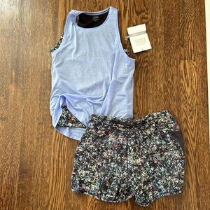 Size M/8-10 Athleta Tie Breaker Tank and Shorts